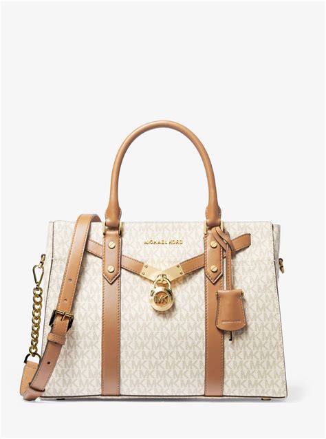 michael michael kors nouveau hamilton large signature satchel|Michael Kors nouveau Hamilton small.